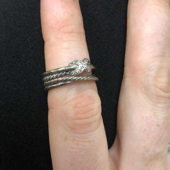 David Yurman X Collection ring with diamonds - Picture 2 of 4